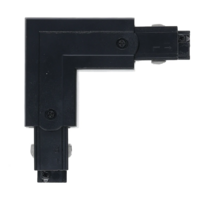 3-fase rail L-connector | Buitenhoek | Zwart