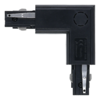 3-fase rail L-connector | Buitenhoek | Zwart