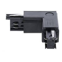 3-fase rail L-connector | Buitenhoek | Zwart