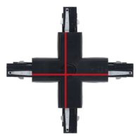 3-fase rail X-connector | Zwart