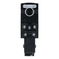 3-fase rail voedingsconnector | Links | Zwart