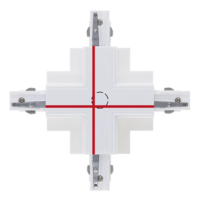 3-Phasen Einbauschiene X-Verbinder |  Wei&szlig;