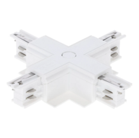 3-Phasen Einbauschiene X-Verbinder |  Wei&szlig;