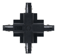 3-Phasen Einbauschiene X-Verbinder |  Schwarz