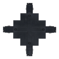 3-Phasen Einbauschiene X-Verbinder |  Schwarz