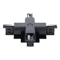 3-Phasen Einbauschiene X-Verbinder |  Schwarz