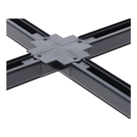 3-Phasen Einbauschiene X-Verbinder |  Schwarz