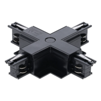 3-Phasen Einbauschiene X-Verbinder |  Schwarz