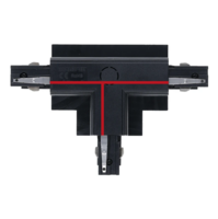 3-Phasen Einbauschiene T-Verbinder | Links-2 | Schwarz