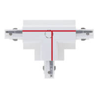 3-fase inbouwrail T-connector | Rechts-1 | Wit