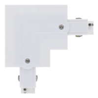 3-Phasen Einbauschiene L-Verbinder | Au&szlig;enwinkel | Wei&szlig;