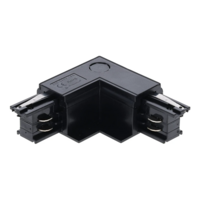 3-Phasen Einbauschiene L-Verbinder | Au&szlig;enwinkel | Schwarz