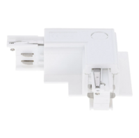 3-Phasen Einbauschiene L-Verbinder | Innenwinkel | Wei&szlig;