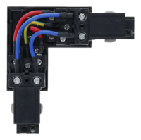 3-Phasen Einbauschiene L-Verbinder | Innenwinkel | Schwarz