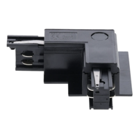 3-Phasen Einbauschiene L-Verbinder | Innenwinkel | Schwarz