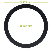 Led downlight verloopring | &Oslash;227-277mm | Zwart