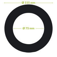 Led downlight verloopring | &Oslash;75-115mm | Zwart