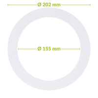 Led downlight verloopring | &Oslash;155-202mm | Wit
