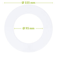 Led downlight verloopring | &Oslash;95-155mm | Wit