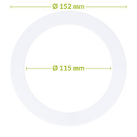 Led downlight verloopring | &Oslash;115-152mm | Wit