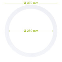 Led downlight verloopring | &Oslash; 280-330mm | Wit