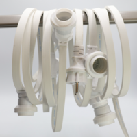 Witte prikkabel 25 meter |50 fittingen | Met stekker