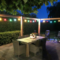Prikkabel 15 meter | 30 fittingen | Met stekker | Zwart