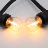 E27 Filamentlampe | 1W | 2200K | Gerades Filament | Geeignet f&uuml;r Festoonkabel