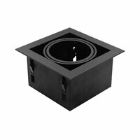 Led inbouw spot armatuur - 1x AR111/ES111 Zwart | Opdekrand