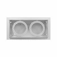 LED Einbau-Spotrahmen &ndash; 2x AR111 Wei&szlig; | Randlos