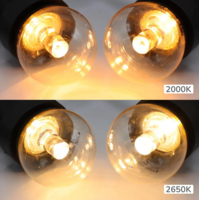 E27 LED Lampe | 1W | 2650K | Mit Linse | &Oslash;45 | Geeignet f&uuml;r Festoonkabel