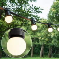 E27 LED Lampe | 1W | 2000K | Milchwei&szlig;e Abdeckung | &Oslash;45 | Geeignet f&uuml;r Festoonkabel