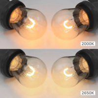 E27 Filamentlampe | 1W | 2000K | U-Bogen-Filament | Geeignet f&uuml;r Festoonkabel