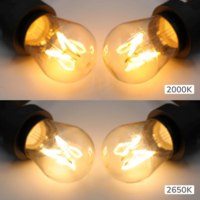 E27 Filamentlampe | 4W | 2000K | Dreiecksfilament | Geeignet f&uuml;r Festoonkabel