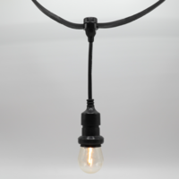 Hangende fitting | Zelfmontage | 29,5 cm | Zwart | Excl lamp