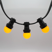 E27 farbige Lampe | 1W | Orange | &Oslash;45 | Geeignet f&uuml;r Festoonkabel