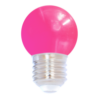 E27 farbige Lampe | 1W | Rosa | &Oslash;45 | Geeignet f&uuml;r Festoonkabel