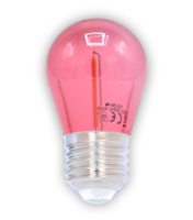 E27 farbige Lampe | 1W | Rot | Gerades Filament | Geeignet f&uuml;r Festoonkabel