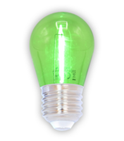 E27 farbige Lampe | 1W | Gr&uuml;n | Gerades Filament | Geeignet f&uuml;r Festoonkabel