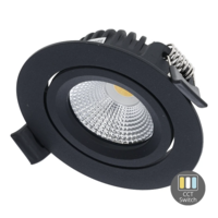 LED Einbauspot slim-fit | 4-6W | Dimmbar | CCT-switch | IP65 | Schwarz
