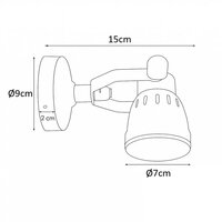 Indigo Wandleuchte/Deckenspot | Messing | H: 11 cm