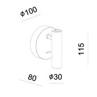 Viktor Wandleuchte | schwarz | H: 11,50 cm