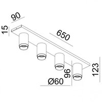 Scott 4 Aufbauspot | gun metal | GU10