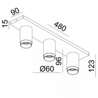 Scott 3 Aufbauspot | gun metal | GU10