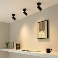 Mila 1 Rond Opbouwspot | zwart | GU10