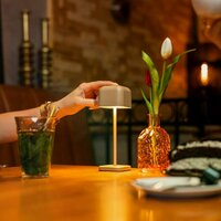 Cabo Tischlampe | Matt Grau Beige | 20 cm