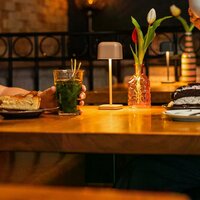 Cabo Tischlampe | Matt Grau Beige | 20 cm