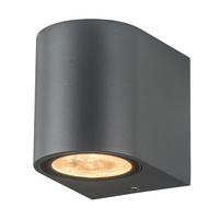 Wandarmatuur 1x GU10 Fitting Grijs | Modern en Compact