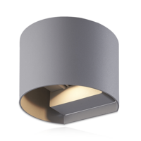 Dimbare Wandlamp Rond Grijs 6W | IP65 Weerbestendig