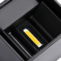 Led up-down light | 2x3W | Dim to Warm | Zwart